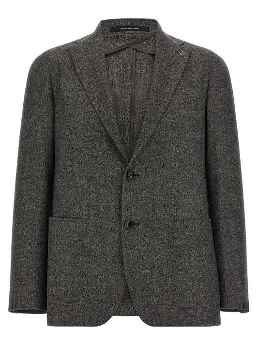 Tagliatore Gray Virgin Wool Blazer