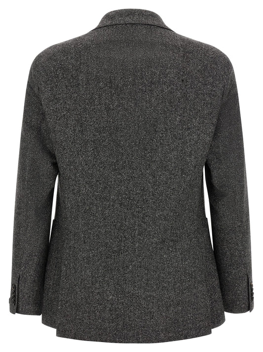 Tagliatore Gray Virgin Wool Blazer