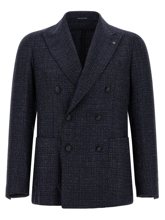 Tagliatore Blue Virgin Wool Blazer