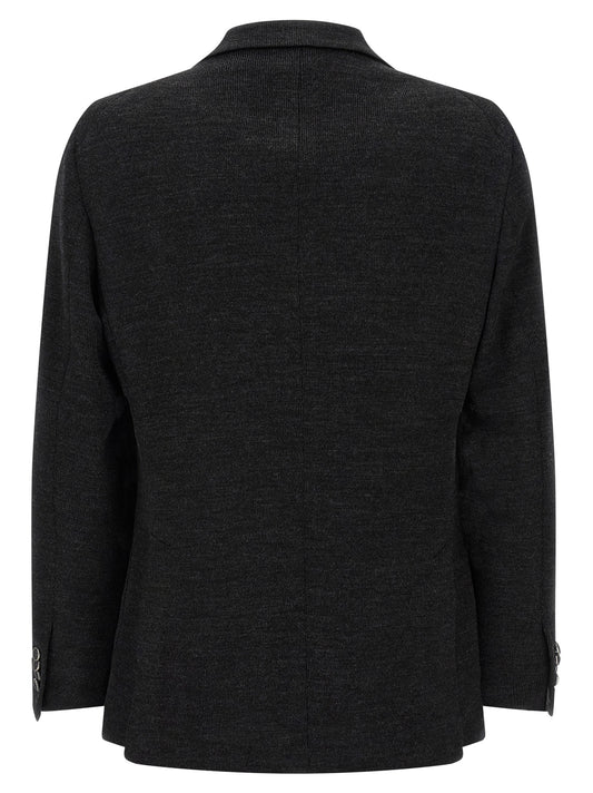 Tagliatore Gray Polyester Blazer