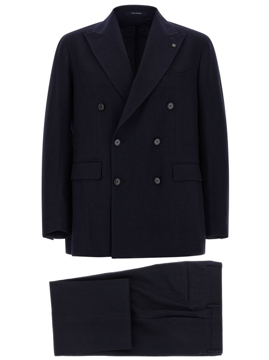Tagliatore Blue Virgin Wool Two-Piece Suit