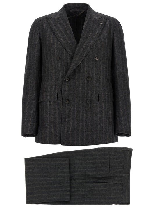 Tagliatore Gray Virgin Wool Two-Piece Suit