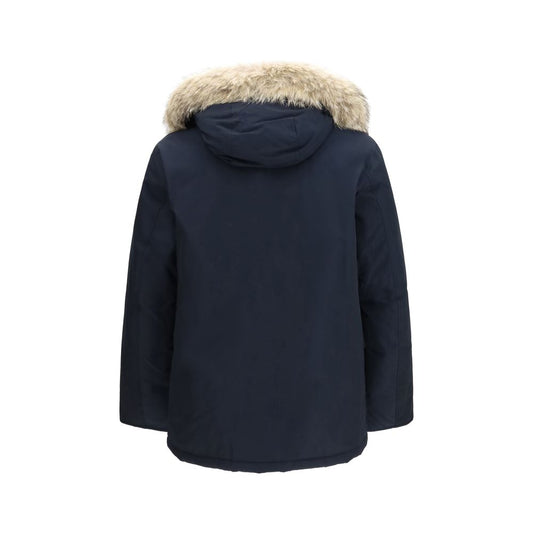 Woolrich Blue Cotton Parka