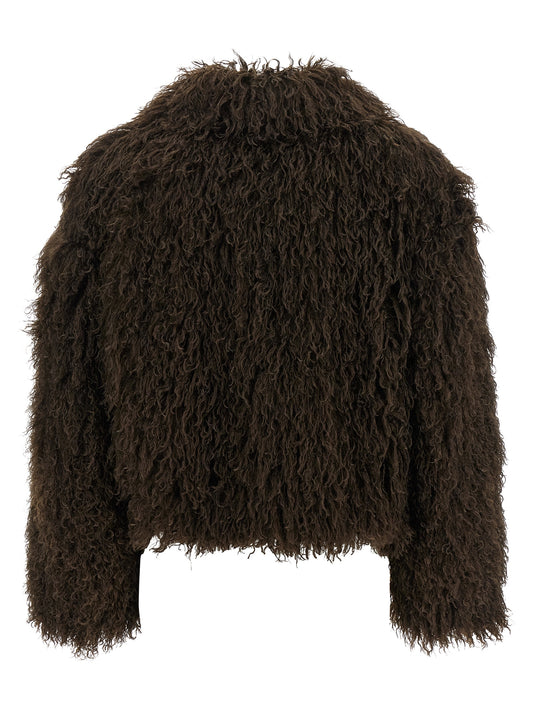 Tagliatore Brown Polyester Full-Length Jacket