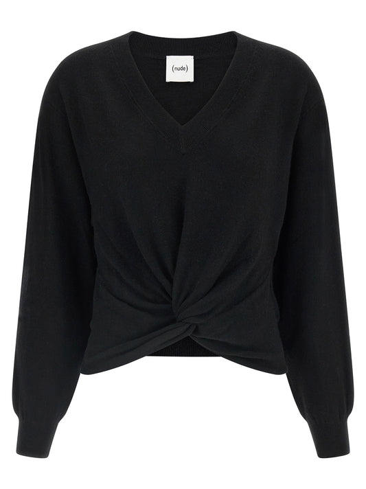 NUDE Black Wool Cardigan