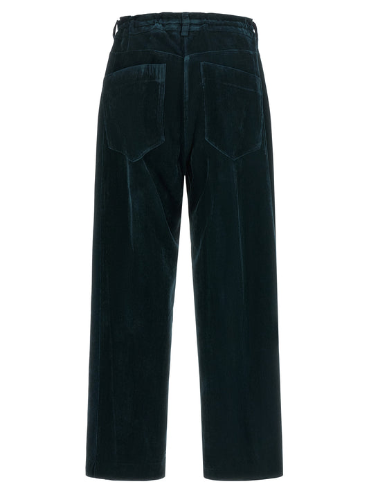 NUDE Blue Viscose Casual Pants