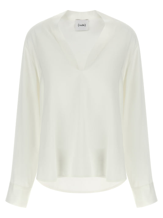 NUDE White Viscose Blouse