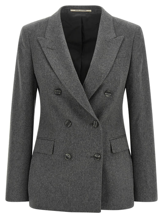 Tagliatore Gray Cashmere Blazer