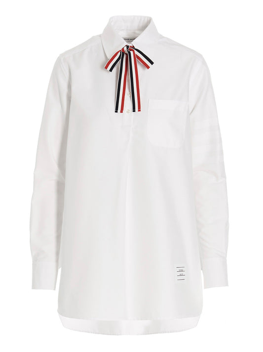 Thom Browne White Cotton Blouse