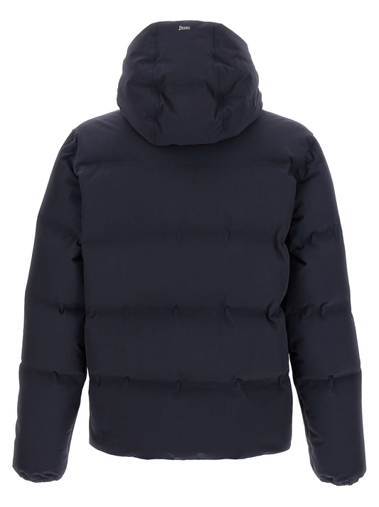 Herno Blue Polyamide Full-Length Jacket