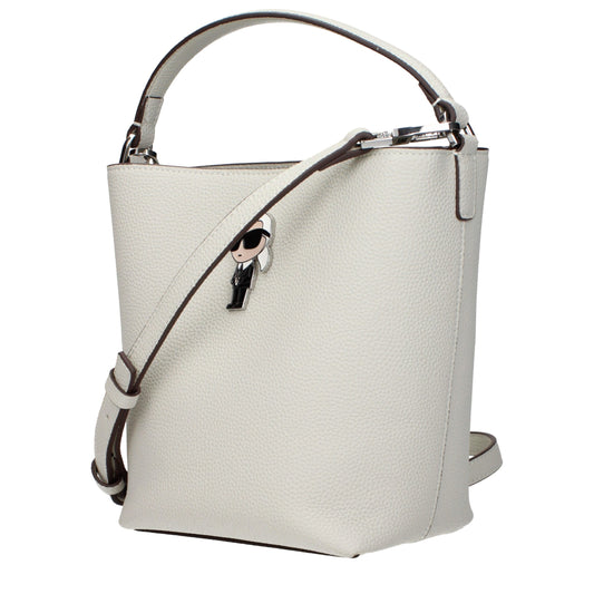 Karl Lagerfeld Gray Leather Handbag
