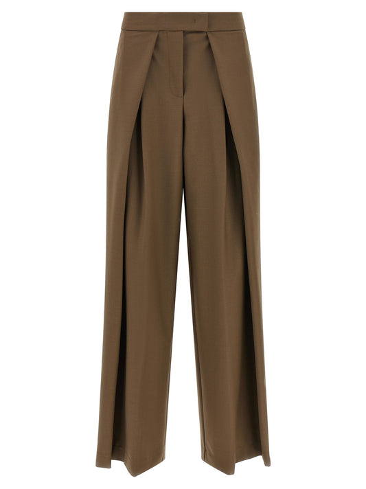 NUDE Brown Wool Pants