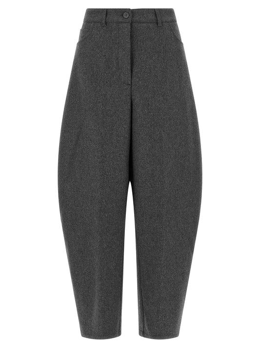 NUDE Gray Wool Casual Pants