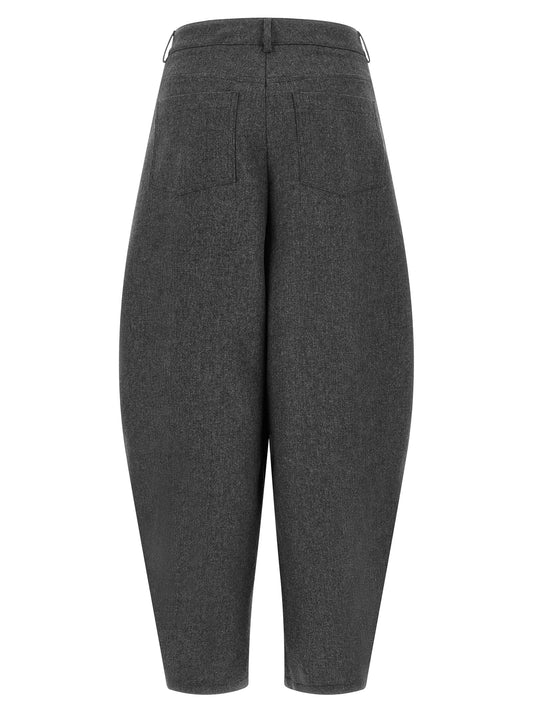 NUDE Gray Wool Casual Pants