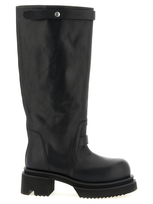 Rick Owens Black Calfskin Over The Knee