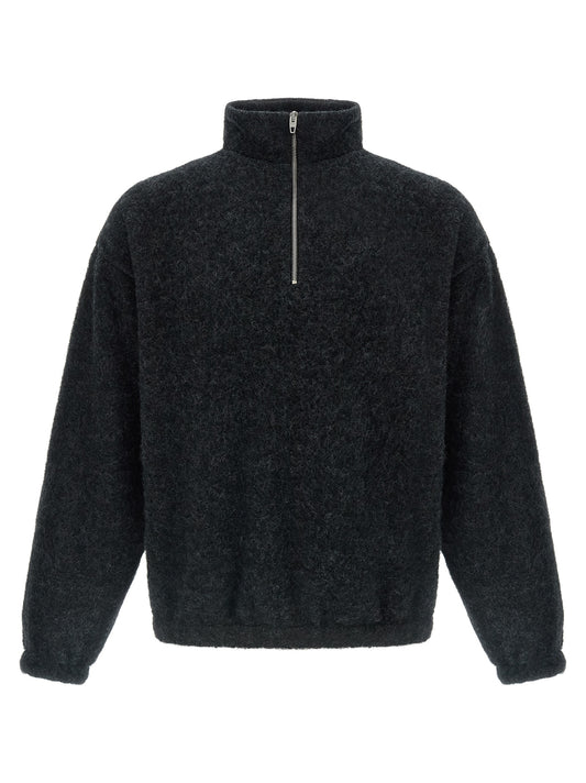 Jil Sander Gray Wool Sweatshirt