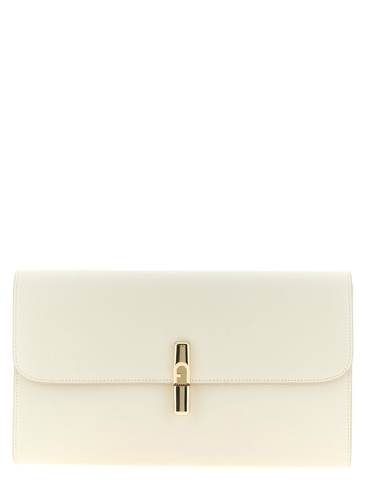 Furla White Calfskin Clutch Bag