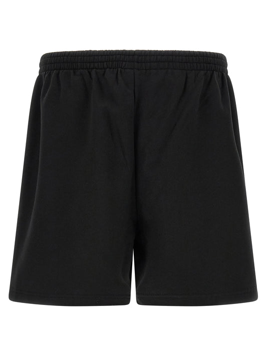Balenciaga Black Cotton Bermuda Shorts