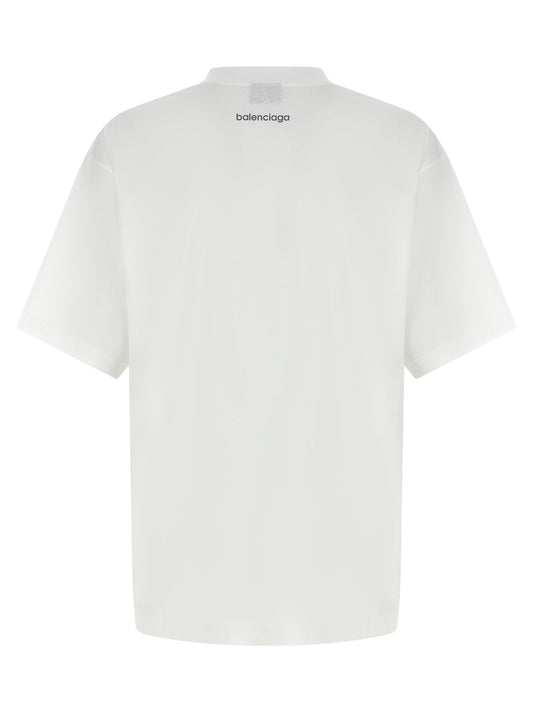 Balenciaga White Cotton T-Shirt