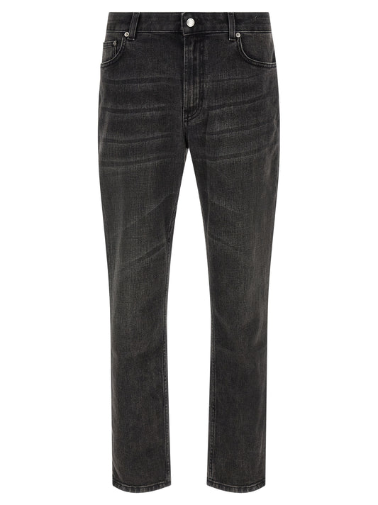 Department 5 Black Cotton Straight-Leg Jeans