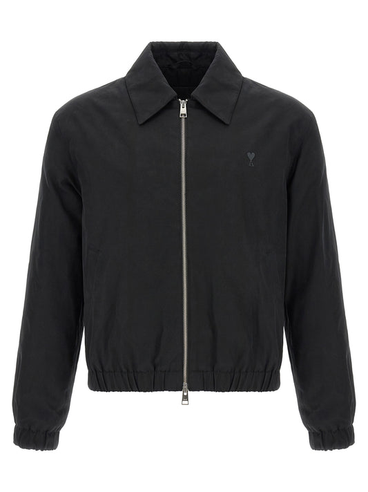 Ami Paris Black Cotton Bomber