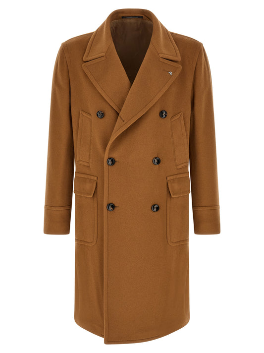 Tagliatore Brown Cashmere Coat