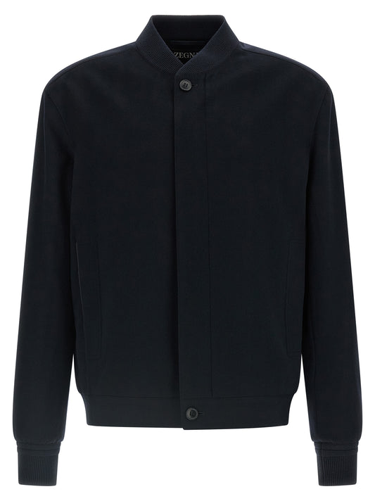 ZEGNA Blue Cashmere Bomber