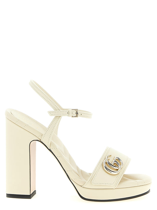 Gucci White Calfskin High Heel Pumps