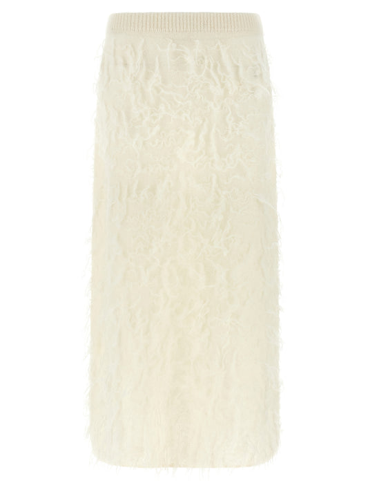 Fabiana Filippi White Fabric Midi Skirt