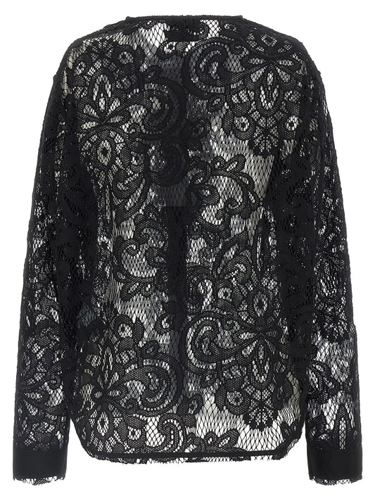 NUDE Black Cotton Blouse