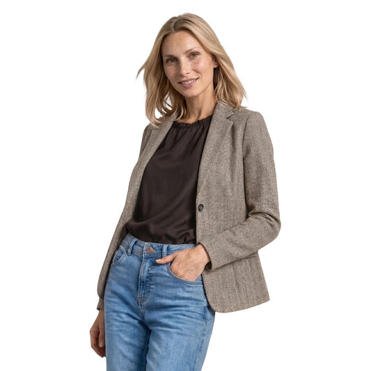Street One Brown Polyester Blazer