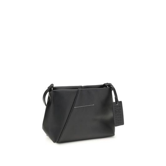 MM6 Black Calf Leather Bos Taurus Shoulder Bag