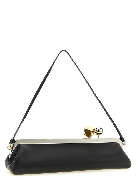 Jacquemus Black Lamb Leather Clutch Bag