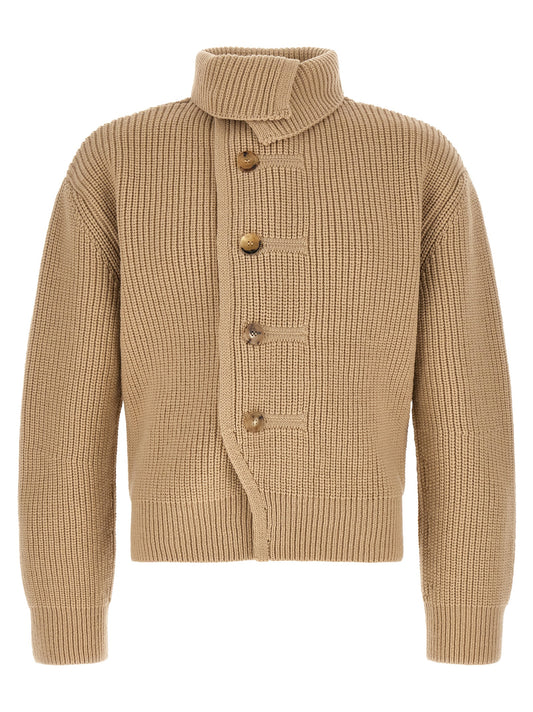 Dries Van Noten Beige Wool Cardigan