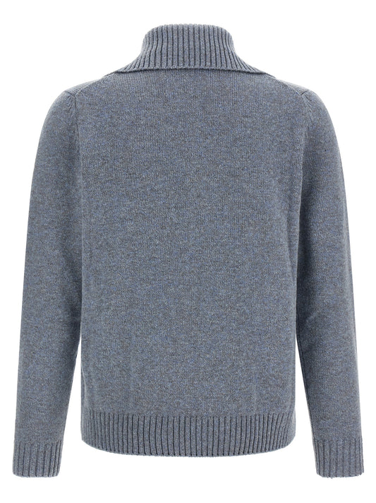 ZANONE Blue Virgin Wool Cardigan