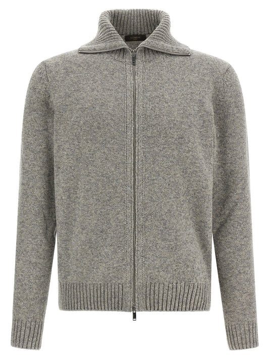 ZANONE Gray Virgin Wool Cardigan