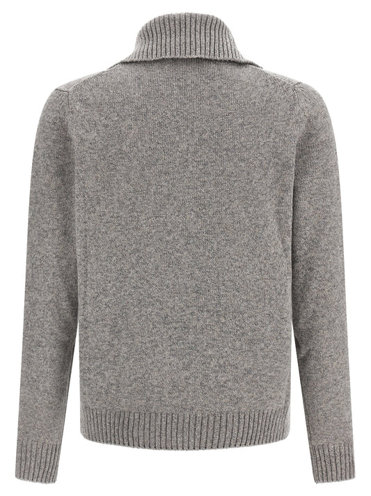 ZANONE Gray Virgin Wool Cardigan