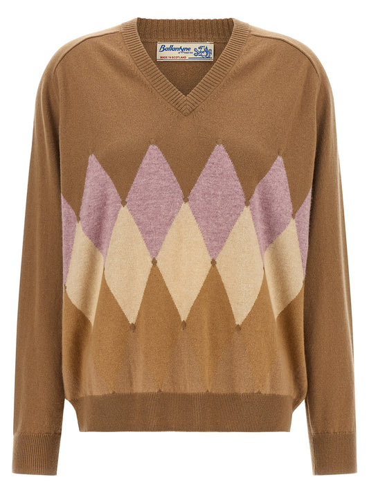 Ballantyne Brown Cashmere Cardigan
