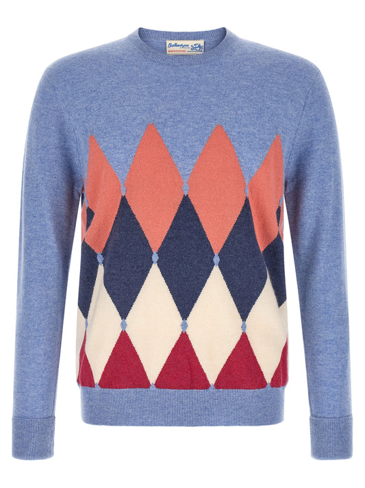 Ballantyne Blue Cashmere Cardigan