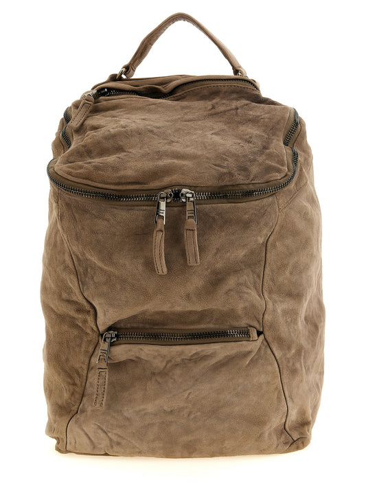 GIORGIO BRATO Beige Lamb Leather Backpack
