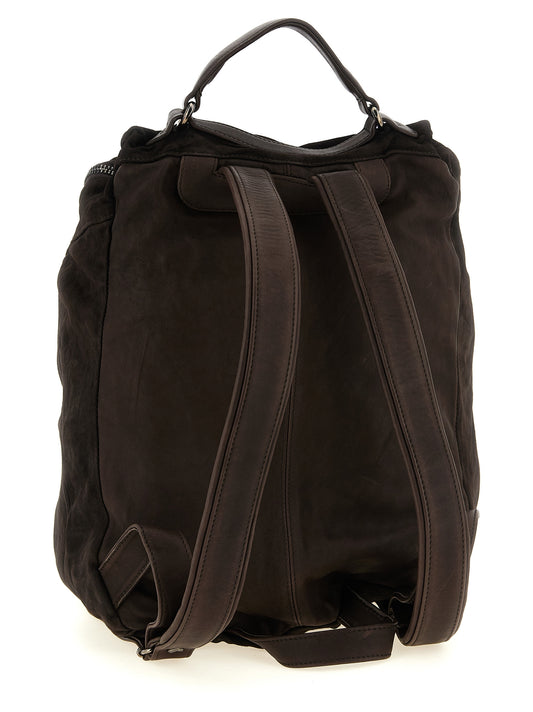 GIORGIO BRATO Brown Lamb Leather Backpack