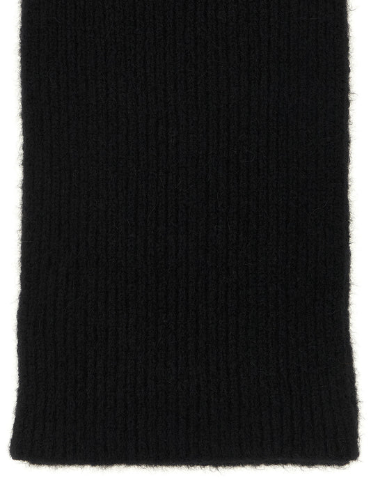 Dries Van Noten Black Wool Foulard