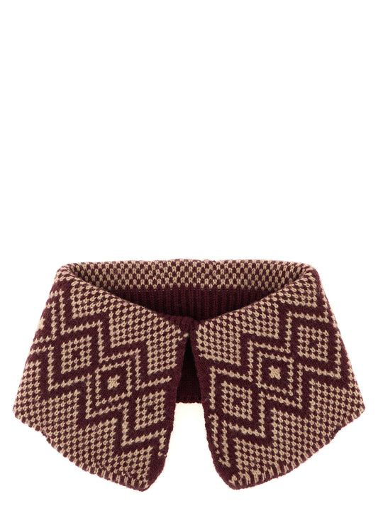 Dries Van Noten Bordeaux Wool Foulard