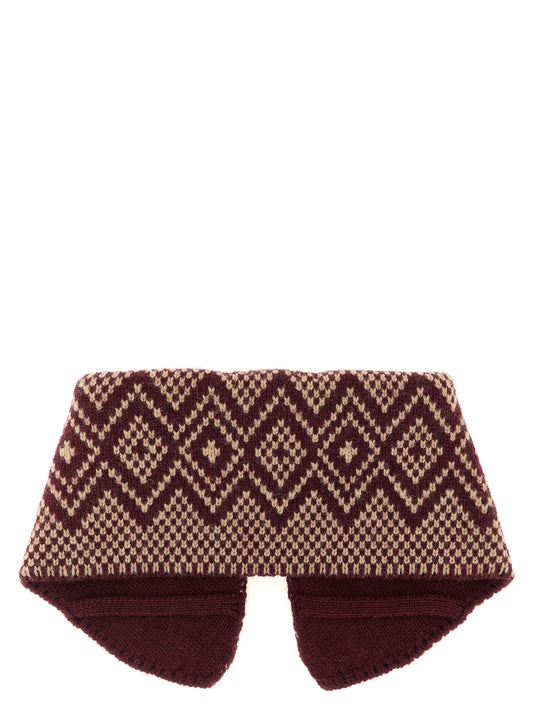 Dries Van Noten Bordeaux Wool Foulard