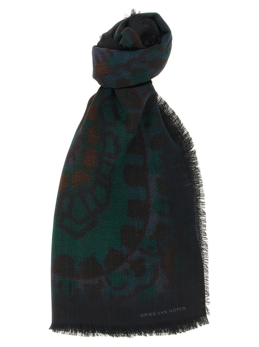 Dries Van Noten Bicolor Wool Foulard