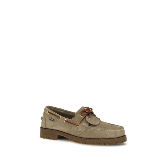 Sebago Beige Suede Leather Slip-On Loafers