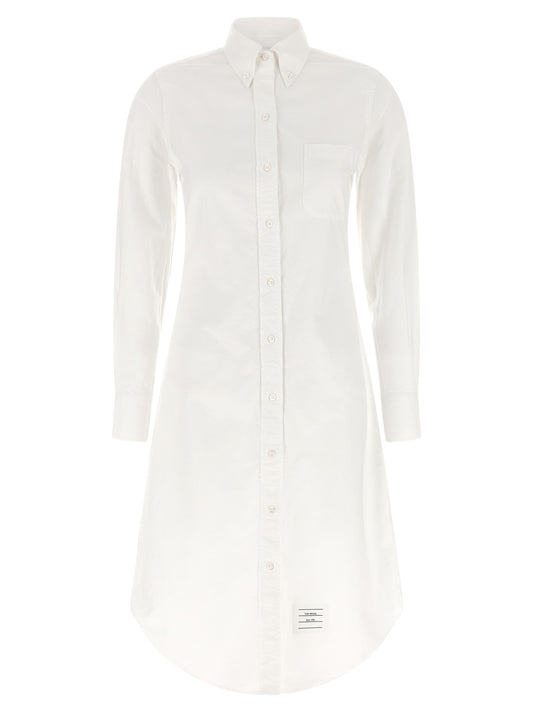 Thom Browne White Cotton Midi Skirt
