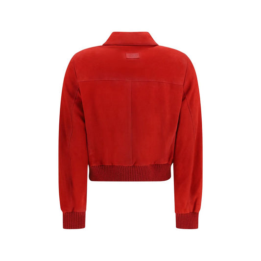 Valstar Red Goatskin Full-Length Jacket