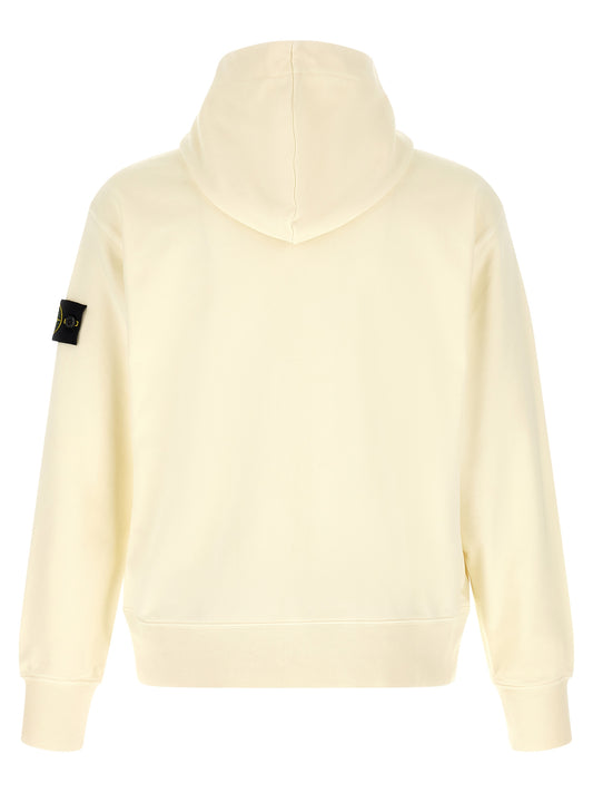 Stone Island White Cotton Sweatshirt