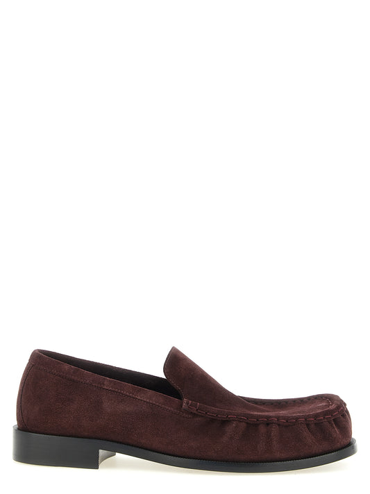 Dries Van Noten Bordeaux Calfskin Slip-On Loafers